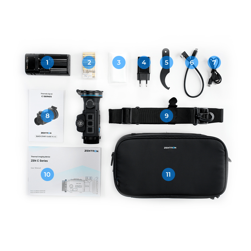 Zentron C50 box contents and included accessories